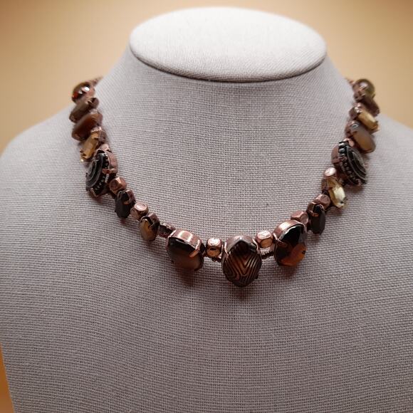 Chico's Beaded Necklace, Bronze Beads, New With Tags, 20" - Picture 3 of 14